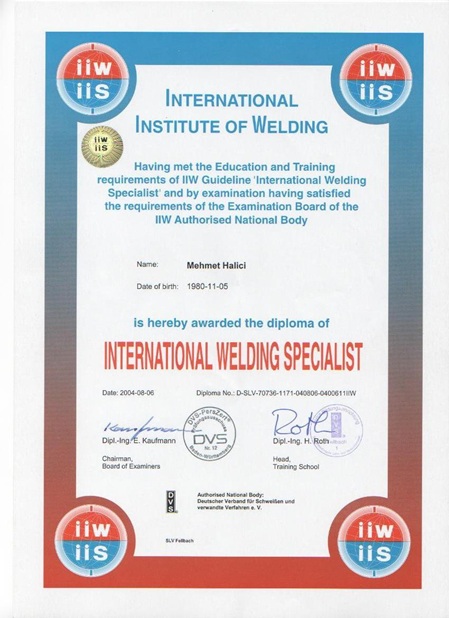 Internationaler Welding Specialist (IWS)